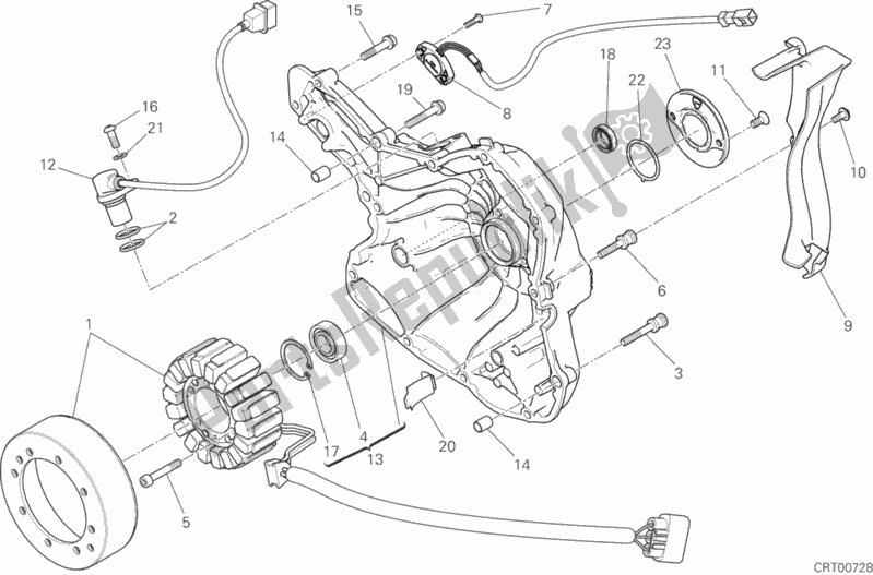 Toutes les pièces pour le Couvercle De Générateur du Ducati Diavel Xdiavel Thailand 1260 2019